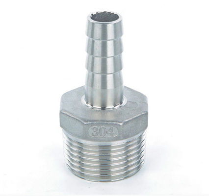 El varón inconsútil roscó la entrerrosca hidráulica de acero inoxidable del conector de la manguera del zócalo